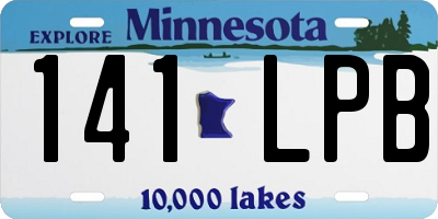 MN license plate 141LPB