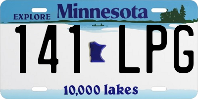 MN license plate 141LPG