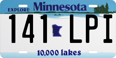 MN license plate 141LPI