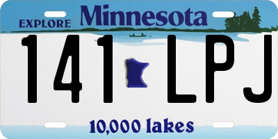MN license plate 141LPJ