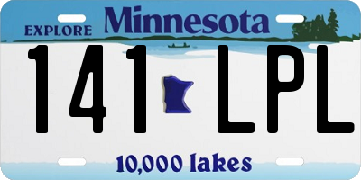 MN license plate 141LPL