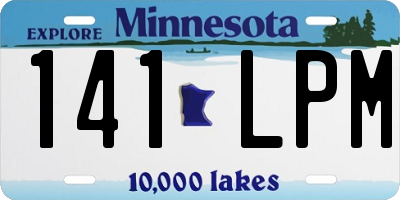 MN license plate 141LPM
