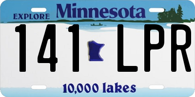 MN license plate 141LPR