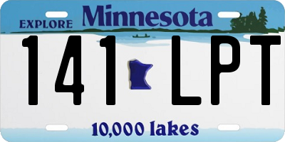MN license plate 141LPT
