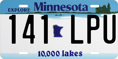 MN license plate 141LPU