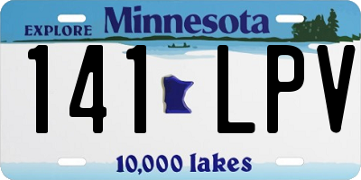MN license plate 141LPV