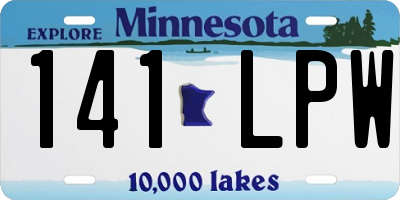 MN license plate 141LPW