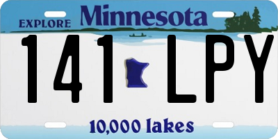 MN license plate 141LPY