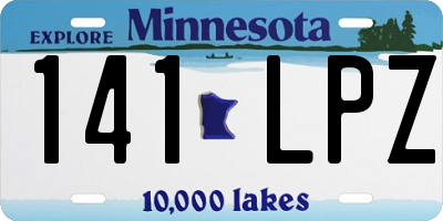MN license plate 141LPZ