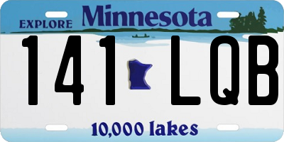 MN license plate 141LQB