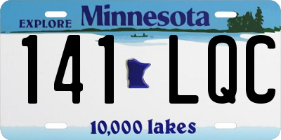 MN license plate 141LQC