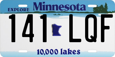 MN license plate 141LQF