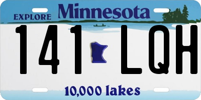 MN license plate 141LQH
