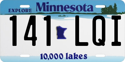MN license plate 141LQI
