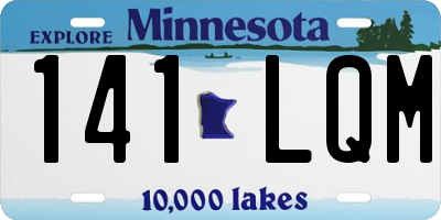 MN license plate 141LQM