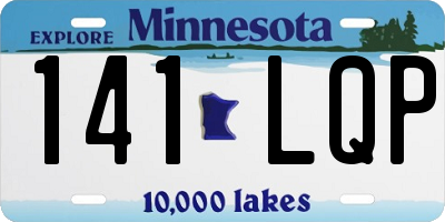 MN license plate 141LQP
