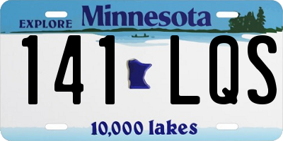 MN license plate 141LQS