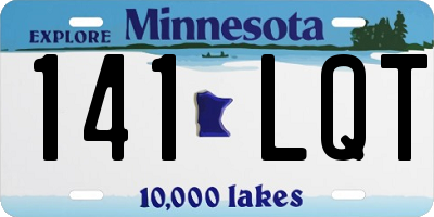 MN license plate 141LQT