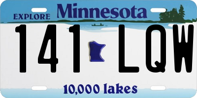 MN license plate 141LQW