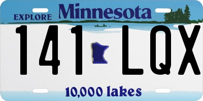 MN license plate 141LQX