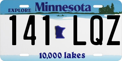 MN license plate 141LQZ