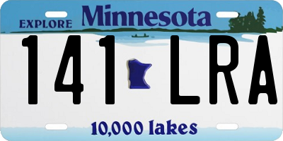 MN license plate 141LRA