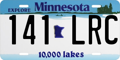MN license plate 141LRC