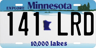 MN license plate 141LRD