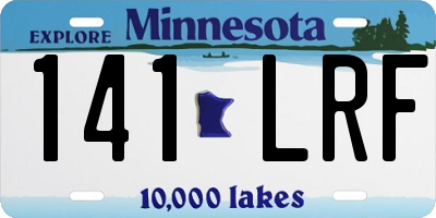 MN license plate 141LRF