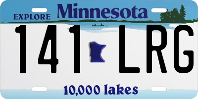 MN license plate 141LRG