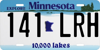 MN license plate 141LRH