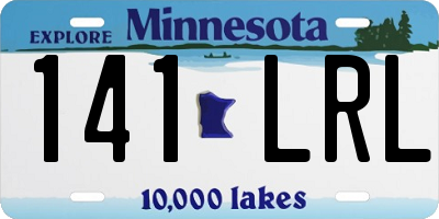 MN license plate 141LRL