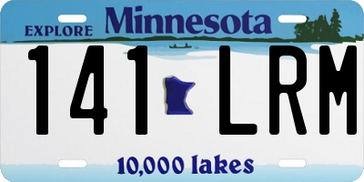 MN license plate 141LRM