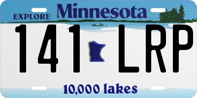 MN license plate 141LRP