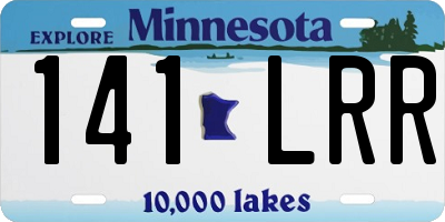 MN license plate 141LRR