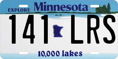 MN license plate 141LRS