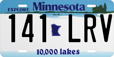MN license plate 141LRV