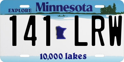 MN license plate 141LRW
