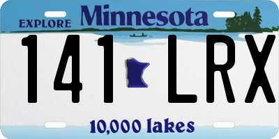 MN license plate 141LRX