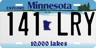 MN license plate 141LRY