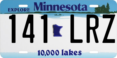MN license plate 141LRZ