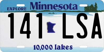 MN license plate 141LSA
