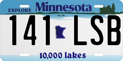 MN license plate 141LSB