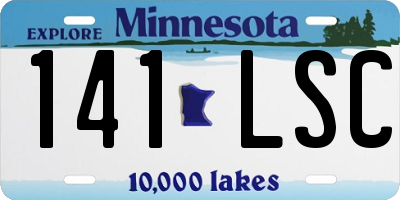 MN license plate 141LSC