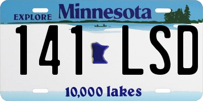 MN license plate 141LSD