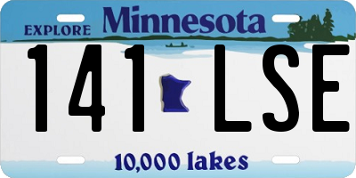 MN license plate 141LSE
