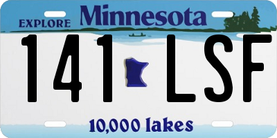 MN license plate 141LSF