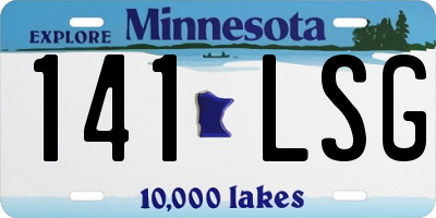 MN license plate 141LSG