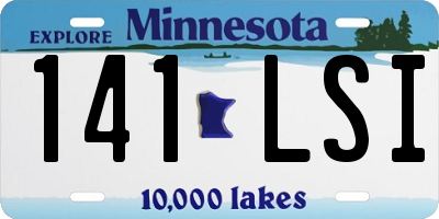 MN license plate 141LSI