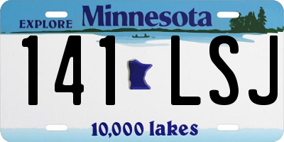 MN license plate 141LSJ